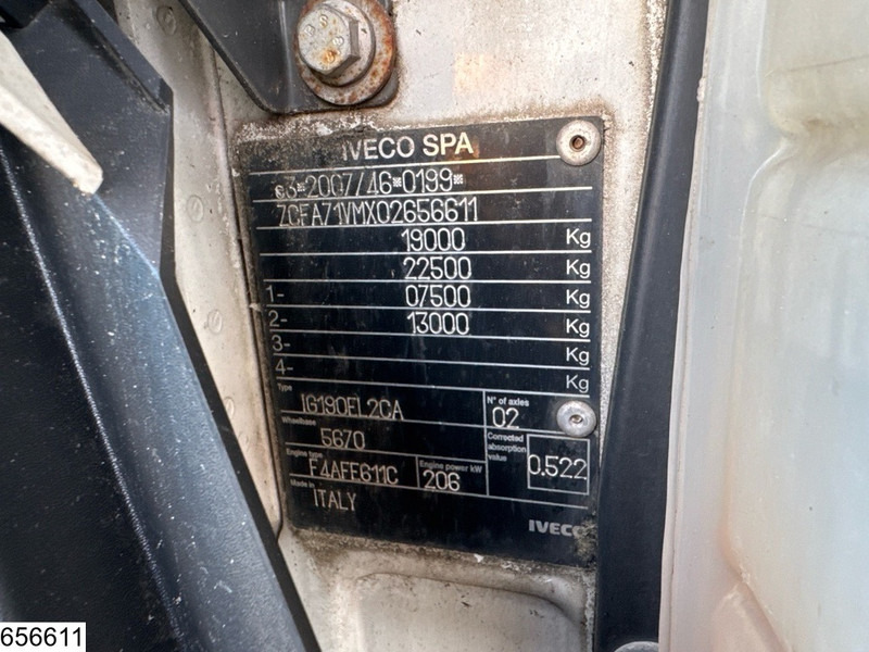 Camion à rideaux coulissants Iveco Eurocargo 190 280L EURO 6, Dhollandia, Engine defect: photos 7