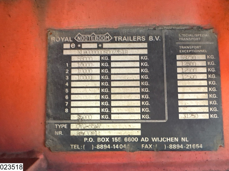 Semi-remorque plateau Nooteboom open laadbak 55000 KG, 28.95 m, 2 X Extandable: photos 7