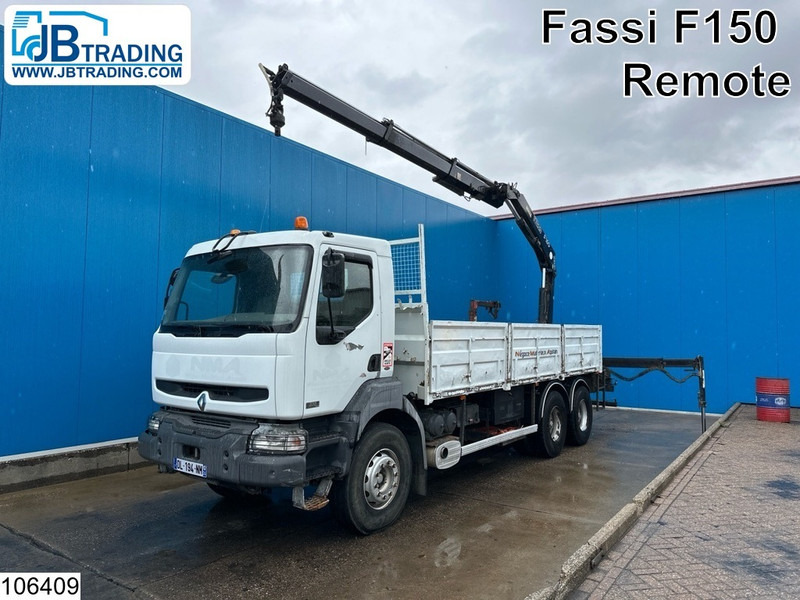 Renault Kerax 370 6x4, Manual, Fassi, Remote, Steelsuspension - Camion plateau, Camion grue: photos 1 Renault Kerax 370 6x4, Manual, Fassi, Remote, Steelsuspension - Camion plateau, Camion grue: photos 1