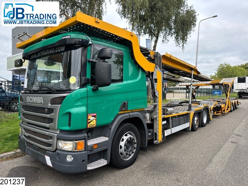 Scania P 450 6x2, EURO 6, Combi, Rolfo, Retarder - Camion porte-voitures: photos 1 Scania P 450 6x2, EURO 6, Combi, Rolfo, Retarder - Camion porte-voitures: photos 1