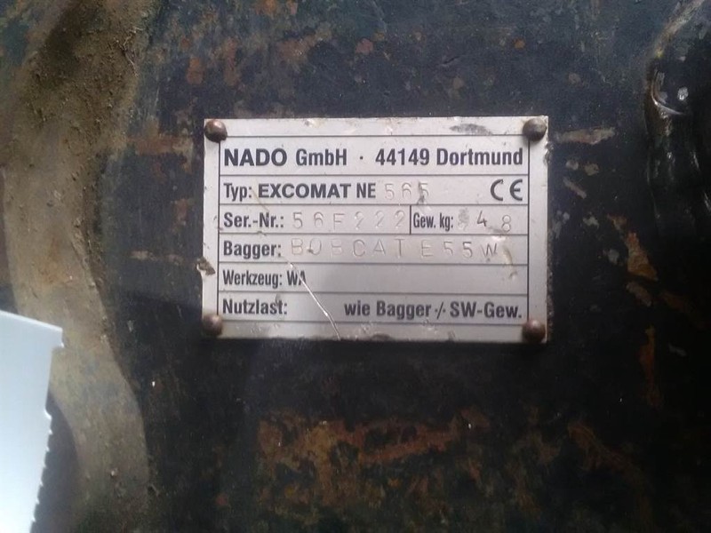 NADO Excomat NE 565 - Bobcat - Quick coupler - Attache rapide: photos 4 NADO Excomat NE 565 - Bobcat - Quick coupler - Attache rapide: photos 4