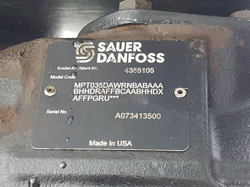Hydraulique pour Engins de chantier Sauer Danfoss MPT035DAWR-4355105-Load sensing pump: photos 6 Hydraulique pour Engins de chantier Sauer Danfoss MPT035DAWR-4355105-Load sensing pump: photos 6