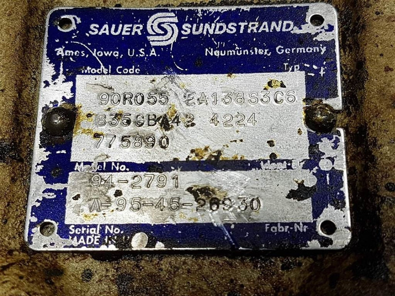 Sauer Sundstrand 90R055EA138S3C6-94-2791-Drive pum - Hydraulique: photos 3 Sauer Sundstrand 90R055EA138S3C6-94-2791-Drive pum - Hydraulique: photos 3