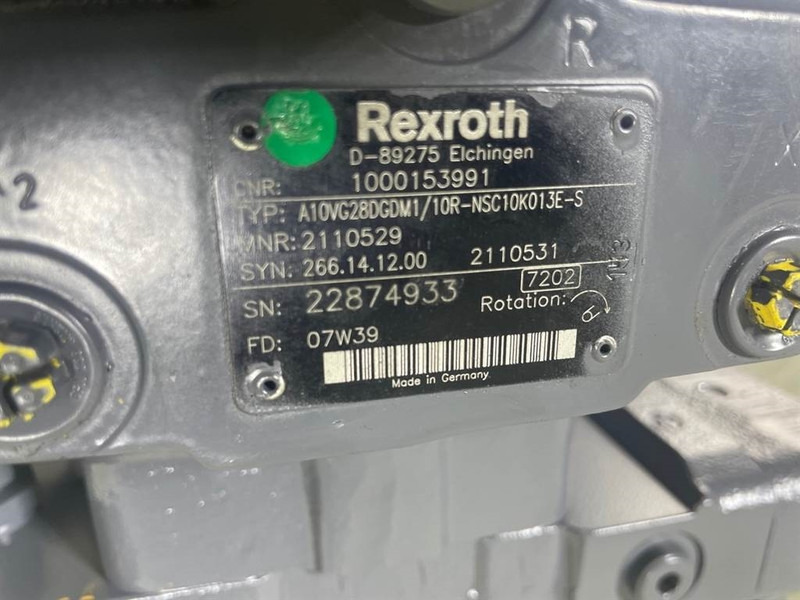 WACKER NEUSON 1000153991-Rexroth A10VG28DGDM2/10R-Drive pump - Hydraulique pour Engins de chantier: photos 5 WACKER NEUSON 1000153991-Rexroth A10VG28DGDM2/10R-Drive pump - Hydraulique pour Engins de chantier: photos 5