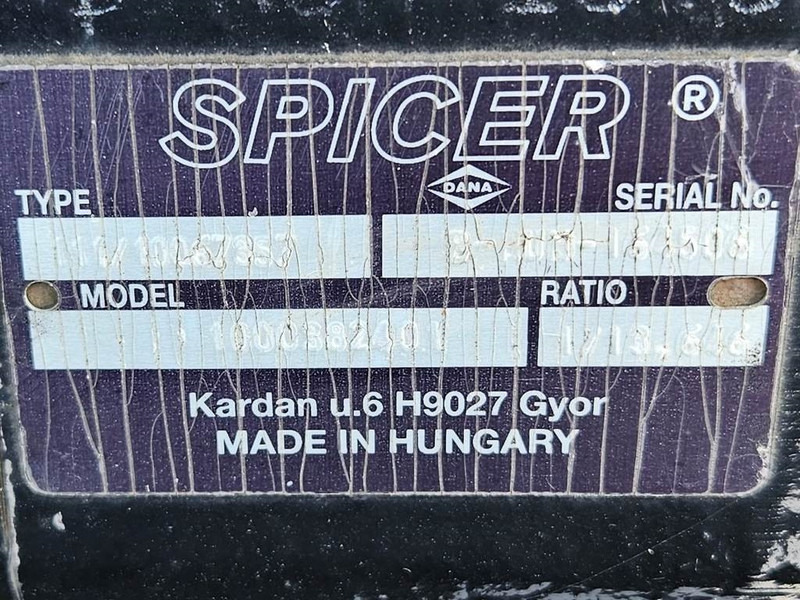 Essieu et pièces pour Engins de chantier WACKER NEUSON -Spicer Dana 111/10067357-Axle/Achse/As: photos 6 Essieu et pièces pour Engins de chantier WACKER NEUSON -Spicer Dana 111/10067357-Axle/Achse/As: photos 6