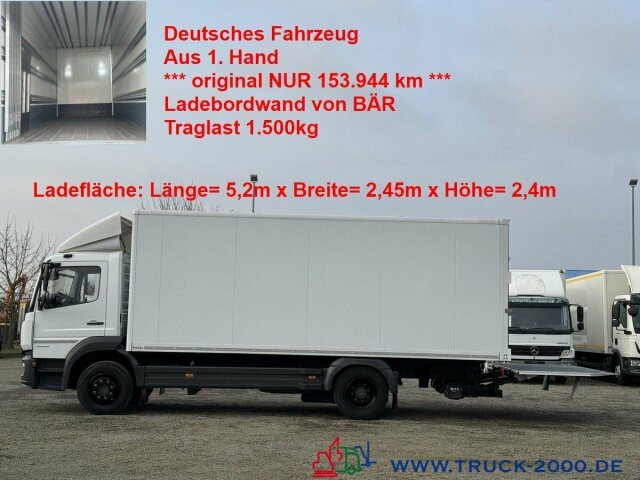 Mercedes-Benz Atego 1524 Koffer LBW BÄR 1.500 kg Kamera Klima - Camion fourgon: photos 1 Mercedes-Benz Atego 1524 Koffer LBW BÄR 1.500 kg Kamera Klima - Camion fourgon: photos 1