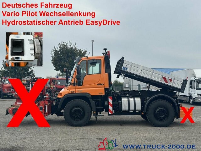 Unimog U 500 Vario Pilot Wechsellenkung EasyDrive Klima - Camion benne: photos 1 Unimog U 500 Vario Pilot Wechsellenkung EasyDrive Klima - Camion benne: photos 1