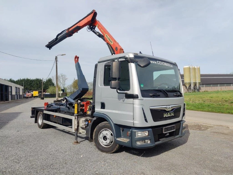 MAN TGL 12.250 Containersysteem met kraan Palfinger PK9001 + Remote - Camion ampliroll, Camion grue: photos 2 MAN TGL 12.250 Containersysteem met kraan Palfinger PK9001 + Remote - Camion ampliroll, Camion grue: photos 2