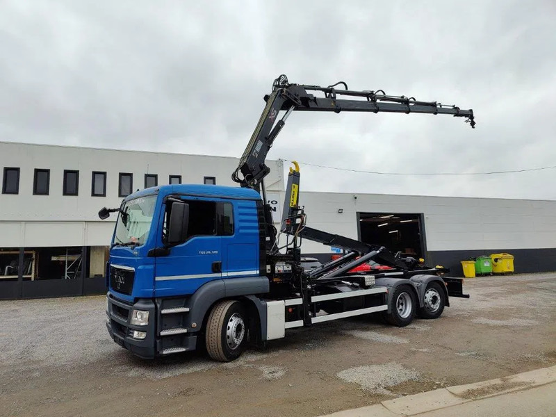 Camion ampliroll, Camion grue MAN TGS 26.320 Container Marrel + HIAB166 E-5