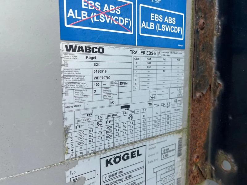 Kögel Schuifzeilen BPW assen - Semi-remorque rideaux coulissants: photos 3 Kögel Schuifzeilen BPW assen - Semi-remorque rideaux coulissants: photos 3