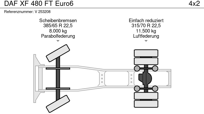 Tracteur routier DAF XF 480 FT Euro6: photos 10 Tracteur routier DAF XF 480 FT Euro6: photos 10