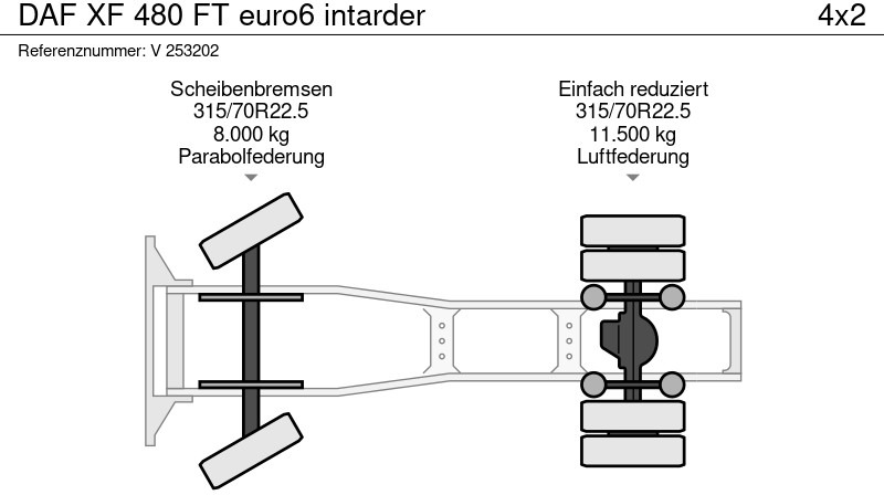 Tracteur routier DAF XF 480 FT euro6 intarder: photos 9