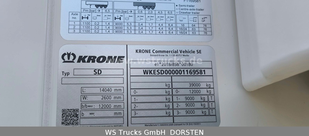 Semi-remorque frigorifique Krone " Sofort " Carrier Vector 1550 *NEU* SAF: photos 12 Semi-remorque frigorifique Krone " Sofort " Carrier Vector 1550 *NEU* SAF: photos 12