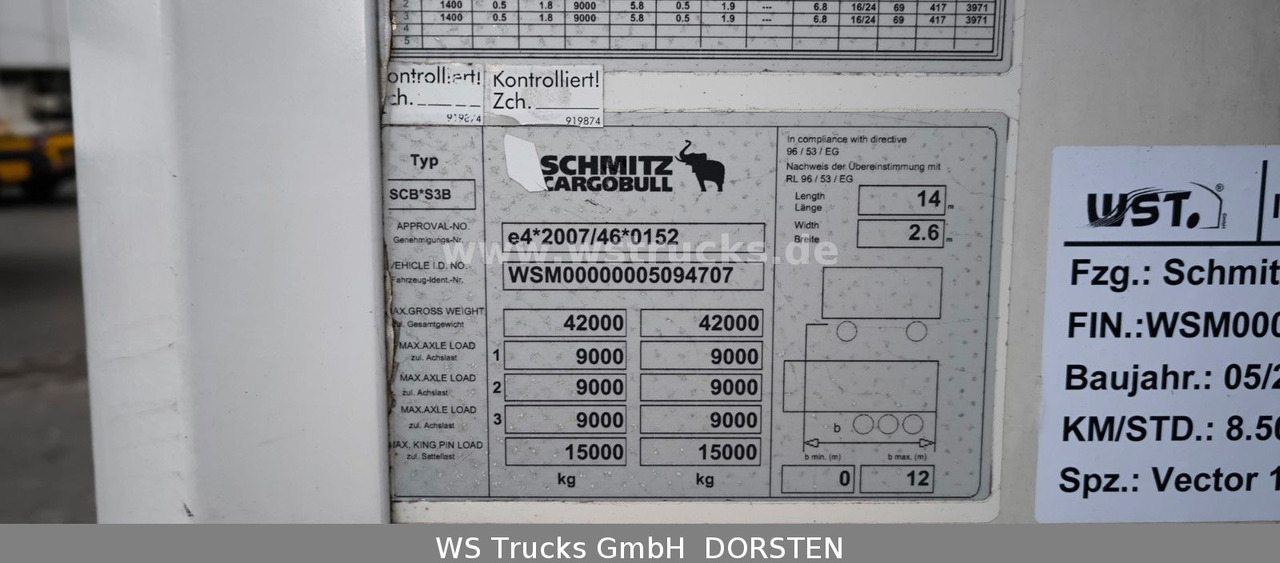 Schmitz Cargobull SKO 24 Kühlauflieger Vector 1550 Strom/Diesel - Semi-remorque frigorifique: photos 5 Schmitz Cargobull SKO 24 Kühlauflieger Vector 1550 Strom/Diesel - Semi-remorque frigorifique: photos 5