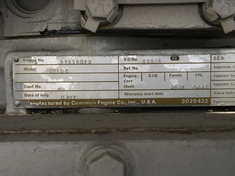 Groupe électrogène Cummins KT19G GENERATOR 275KVA USED: photos 7