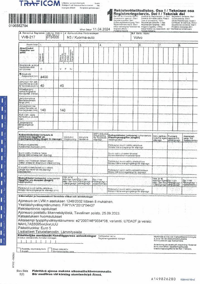 Volvo FL 240  en leasing occasion Volvo FL 240: photos 13