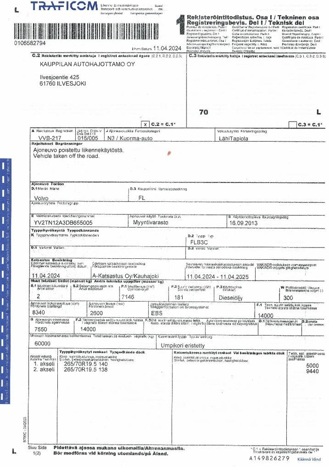 Volvo FL 240  en leasing occasion Volvo FL 240: photos 12