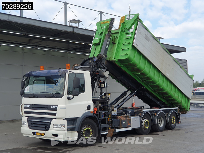 DAF CF85.360 8X2 NL-Truck HIAB 211 E-3 Hipro Crane HIAB XR21S Hooklift Lift+steering Axle Automatic Euro 5 - Camion ampliroll, Camion grue: photos 1 DAF CF85.360 8X2 NL-Truck HIAB 211 E-3 Hipro Crane HIAB XR21S Hooklift Lift+steering Axle Automatic Euro 5 - Camion ampliroll, Camion grue: photos 1