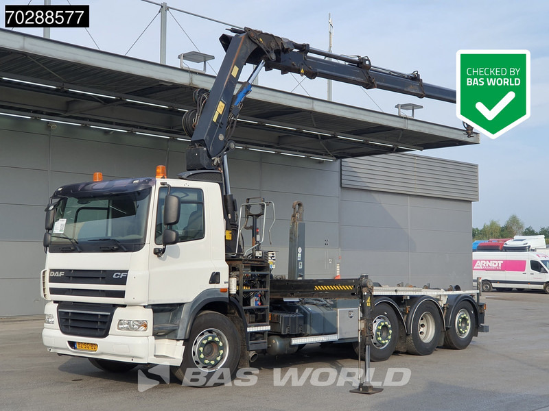 DAF CF85.360 8X2 NL-Truck HIAB 211 E-3 Hipro Crane + Hooklift Lift+steering Axle Automatic Euro 5 - Camion ampliroll, Camion grue: photos 1 DAF CF85.360 8X2 NL-Truck HIAB 211 E-3 Hipro Crane + Hooklift Lift+steering Axle Automatic Euro 5 - Camion ampliroll, Camion grue: photos 1