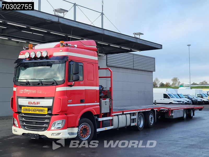 DAF XF 440 XF 6X2 NL-Truck Transporter APK HMF 900-K2 crane Winch Lift-Lenkachse Euro 6 - Camion plateau, Camion grue: photos 5 DAF XF 440 XF 6X2 NL-Truck Transporter APK HMF 900-K2 crane Winch Lift-Lenkachse Euro 6 - Camion plateau, Camion grue: photos 5