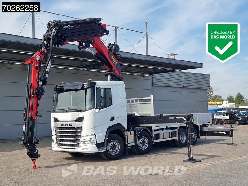 DAF XF 530 8X2 Palfinger PK580 TEC Crane Retarder Lift+Lenkasche Euro 6 - Camion plateau, Camion grue: photos 1 DAF XF 530 8X2 Palfinger PK580 TEC Crane Retarder Lift+Lenkasche Euro 6 - Camion plateau, Camion grue: photos 1