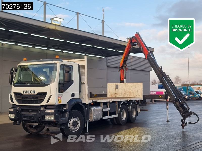 Iveco Trakker 360 6X4 Palfinger PK 18502 SH D Kran Crane Big axle Euro 6 - Camion plateau, Camion grue: photos 1 Iveco Trakker 360 6X4 Palfinger PK 18502 SH D Kran Crane Big axle Euro 6 - Camion plateau, Camion grue: photos 1