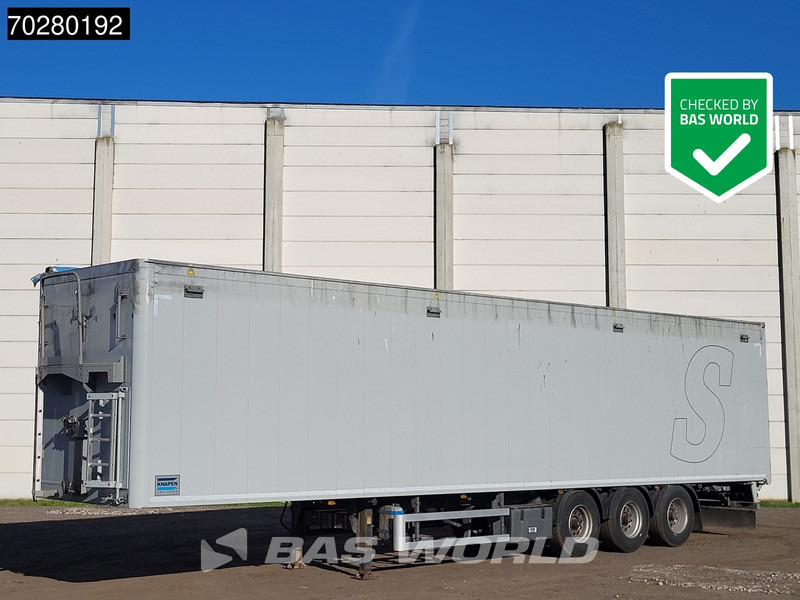 Semi-remorque à fond mouvant Knapen K100 3 axles Liftachse 86m3 10mm