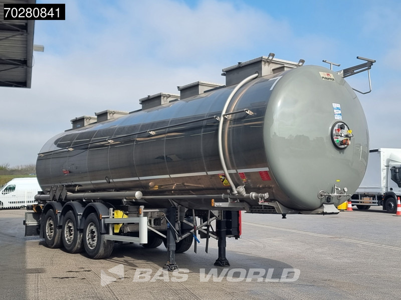 Semi-remorque citerne pour transport de la nourriture Magyar SR A1 Food - ADR / alcohol / 4 comp Inox steel: photos 6
