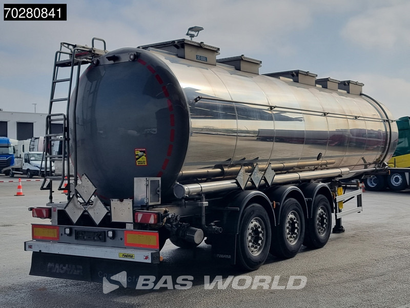 Semi-remorque citerne pour transport de la nourriture Magyar SR A1 Food - ADR / alcohol / 4 comp Inox steel: photos 8