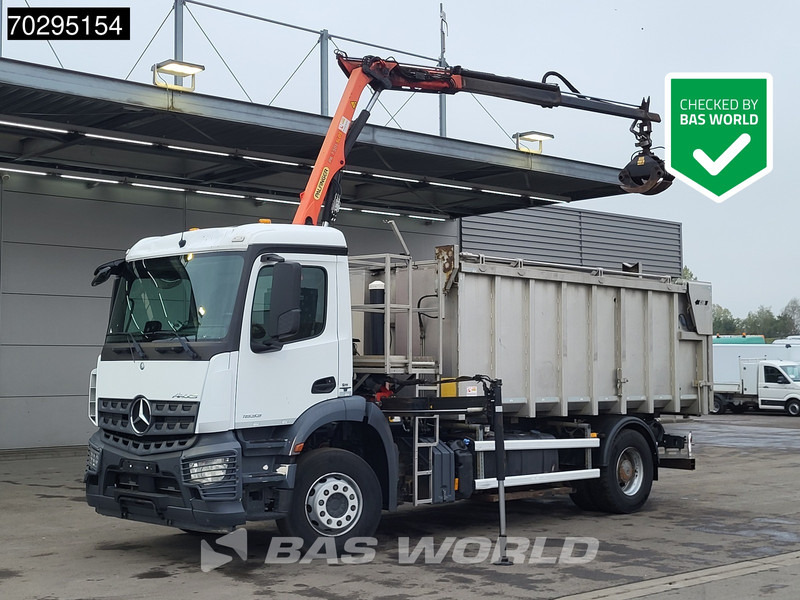 Mercedes-Benz Actros 1833 4X2 Palfinger PK7.501 SLD Kran Crane 17m3 tipper Big-Axle Euro 6 - Camion benne, Camion grue: photos 1 Mercedes-Benz Actros 1833 4X2 Palfinger PK7.501 SLD Kran Crane 17m3 tipper Big-Axle Euro 6 - Camion benne, Camion grue: photos 1