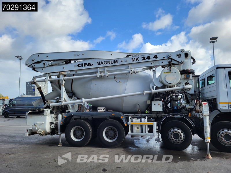 Camion pompe Mercedes-Benz Actros 3241 8X4 Cifa MK24.4Z Pompe+Mixer Retarder 3-Pedals Steelsuspension Big-Axle Euro 5: photos 18 Camion pompe Mercedes-Benz Actros 3241 8X4 Cifa MK24.4Z Pompe+Mixer Retarder 3-Pedals Steelsuspension Big-Axle Euro 5: photos 18