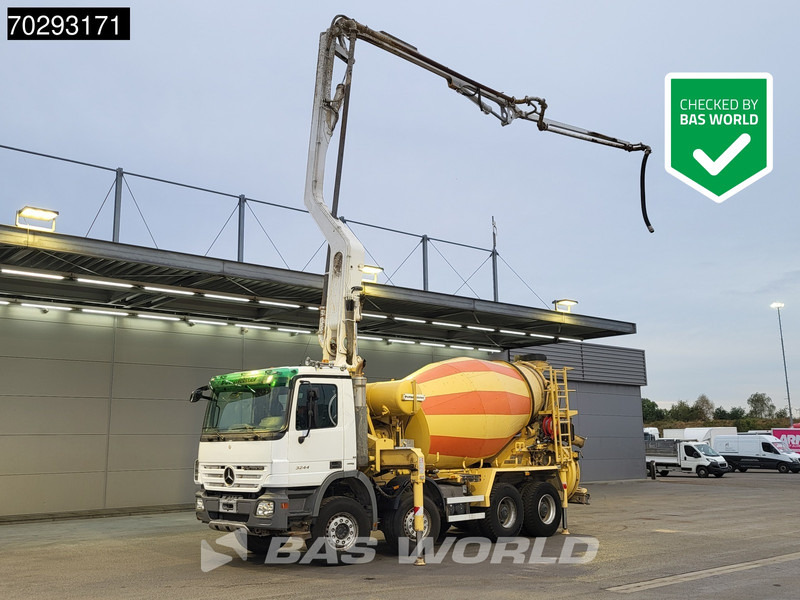 Mercedes-Benz Actros 3244 8X4 Retarder Putzmeister 24 Mtrs Pumi Big-Axle 3-Pedals Euro 4 - Camion pompe: photos 1 Mercedes-Benz Actros 3244 8X4 Retarder Putzmeister 24 Mtrs Pumi Big-Axle 3-Pedals Euro 4 - Camion pompe: photos 1