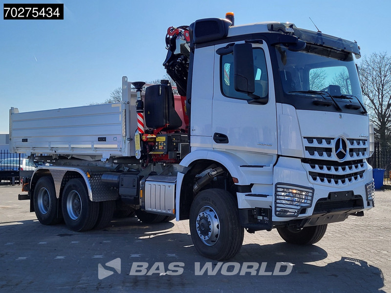 Mercedes-Benz Arocs 3348 6X6 NEW Fassi F255A.2.24 Kran Crane 3-way tipper Navi Euro 6 - Camion benne, Camion grue: photos 2 Mercedes-Benz Arocs 3348 6X6 NEW Fassi F255A.2.24 Kran Crane 3-way tipper Navi Euro 6 - Camion benne, Camion grue: photos 2