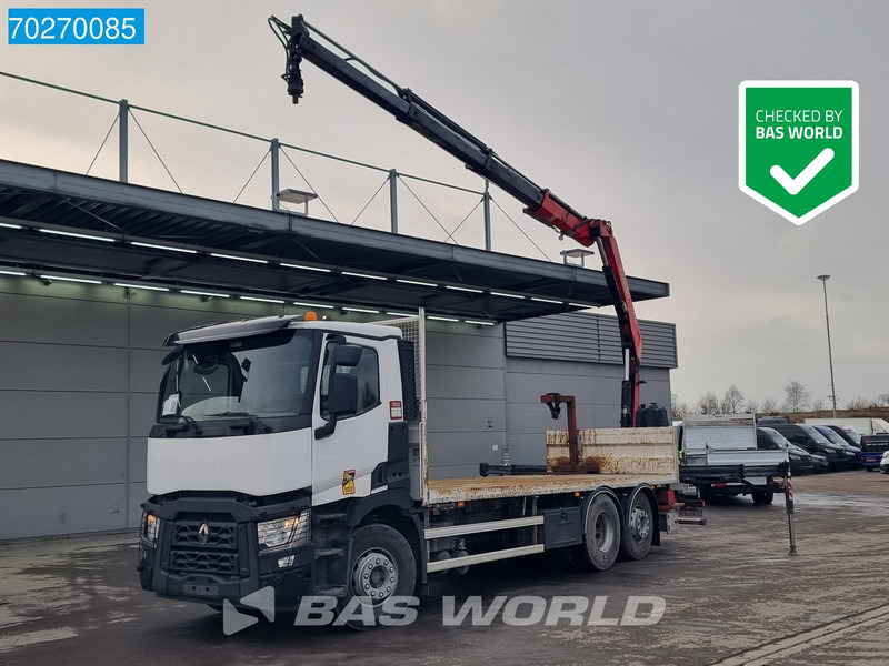 Renault C 380 6X2 Fassi F155A.0.23 E-ACTIVE Remote Control Euro 6 - Camion plateau, Camion grue: photos 1 Renault C 380 6X2 Fassi F155A.0.23 E-ACTIVE Remote Control Euro 6 - Camion plateau, Camion grue: photos 1