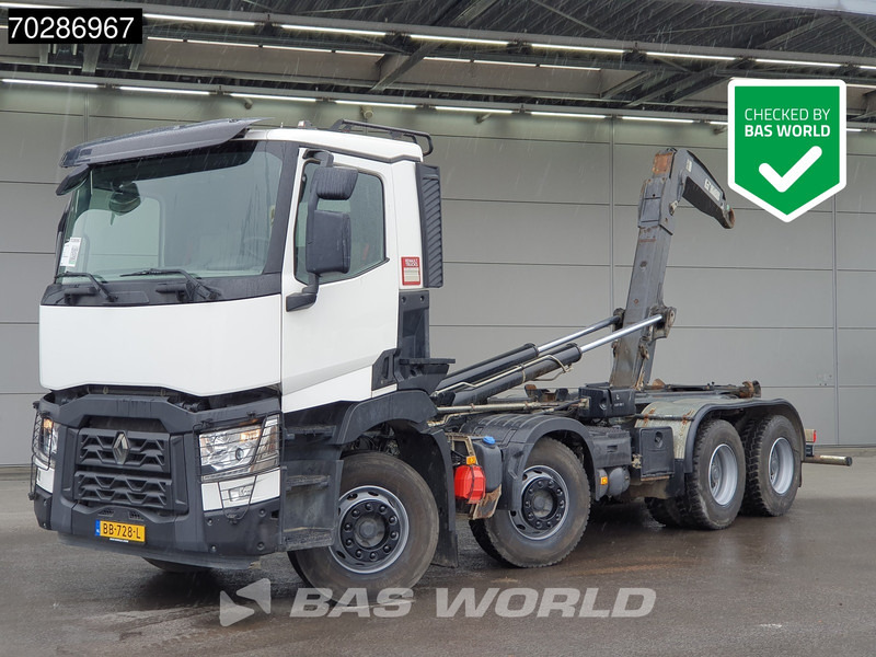 Renault C 430 8X4 NL-Truck Hiab XR21Z59-P-0-2A Hooklift Big-Axle Steelsuspension Euro 6 - Camion ampliroll: photos 1 Renault C 430 8X4 NL-Truck Hiab XR21Z59-P-0-2A Hooklift Big-Axle Steelsuspension Euro 6 - Camion ampliroll: photos 1