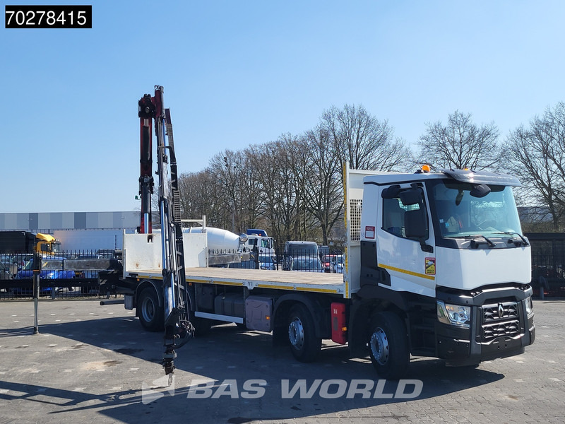 Camion plateau, Camion grue Renault C 430 8X4 Palfinger 22002 EH kran Crane Big-Axle steel suspension Euro 6: photos 7