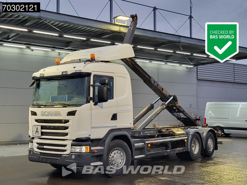 Scania G410 6X2 20tons Meiller containersystem Lift+steering Axle Retarder Euro 6 - Camion ampliroll: photos 1 Scania G410 6X2 20tons Meiller containersystem Lift+steering Axle Retarder Euro 6 - Camion ampliroll: photos 1