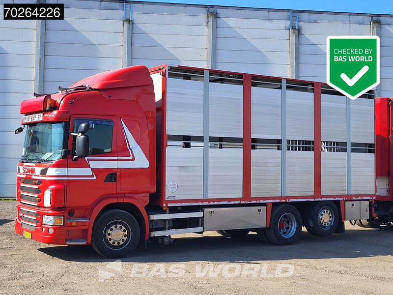 Scania G420 6X2 Van Dijk Cattle transport Liftable floor Lift-Asche Euro 5 - Camion fourgon: photos 1 Scania G420 6X2 Van Dijk Cattle transport Liftable floor Lift-Asche Euro 5 - Camion fourgon: photos 1