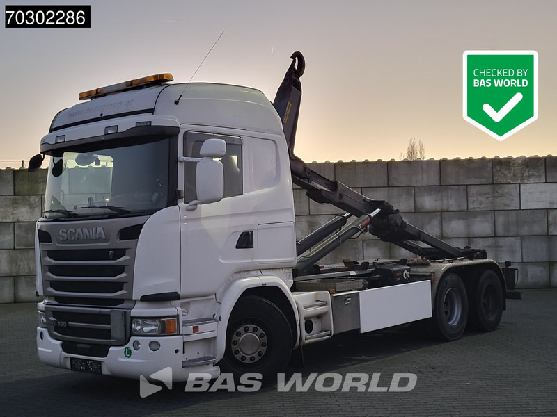 Scania G450 6X2 HIAB XR21Z59 containersystem 3-pedals Retarder Lift-Axle Euro 6 - Camion ampliroll: photos 1 Scania G450 6X2 HIAB XR21Z59 containersystem 3-pedals Retarder Lift-Axle Euro 6 - Camion ampliroll: photos 1