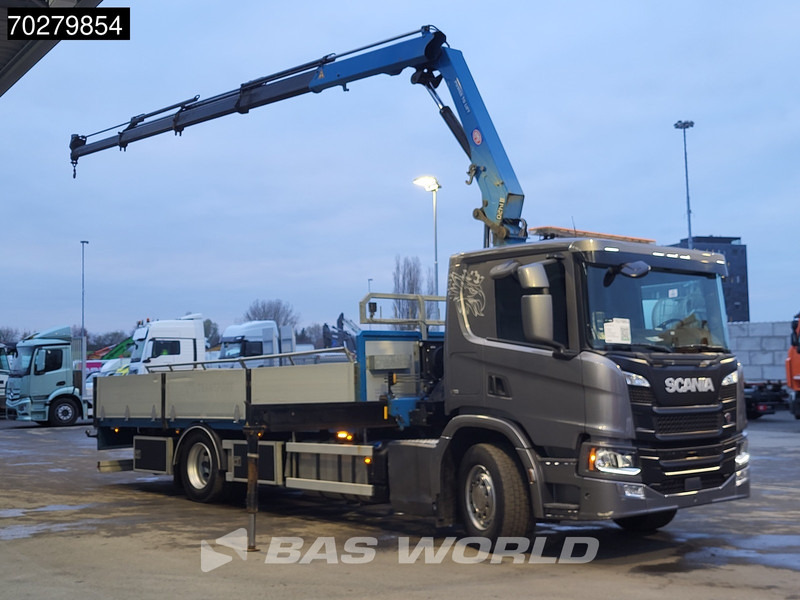 Scania P280 4X2 HMF 1420K-RC Kran Crane Leather seats Automatic Euro 6 - Camion plateau, Camion grue: photos 3 Scania P280 4X2 HMF 1420K-RC Kran Crane Leather seats Automatic Euro 6 - Camion plateau, Camion grue: photos 3