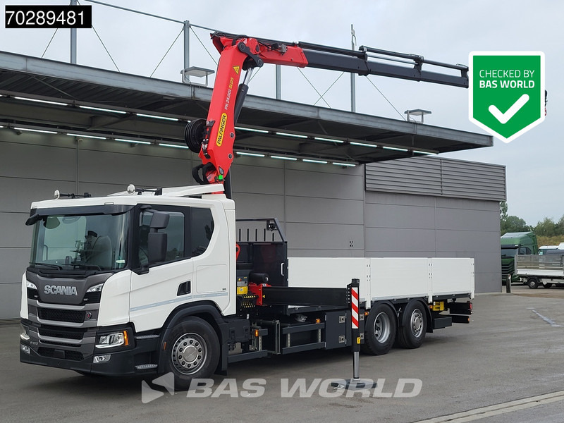 Scania P410 6X2 - Camion plateau, Camion grue: photos 1 Scania P410 6X2 - Camion plateau, Camion grue: photos 1
