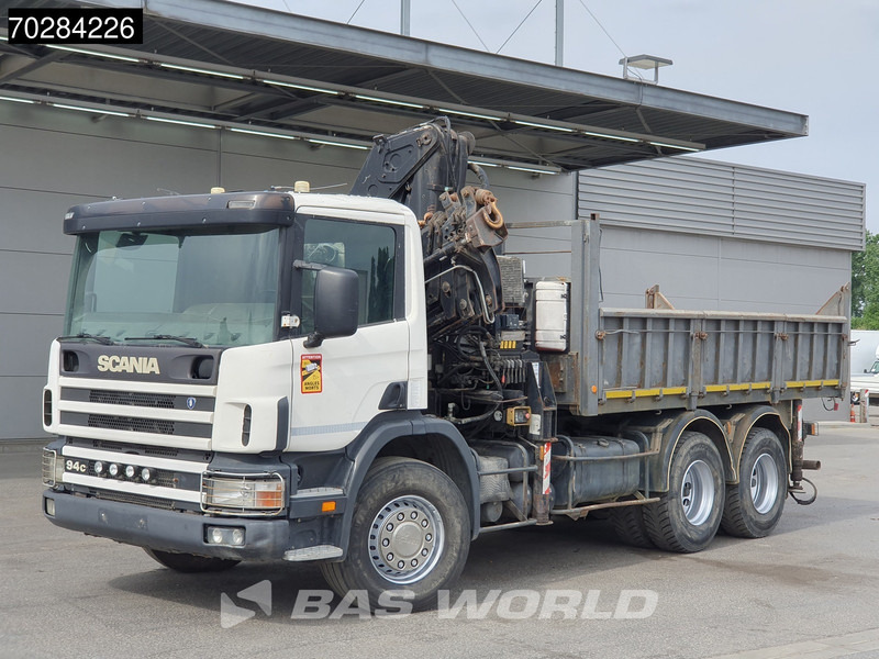 Camion benne, Camion grue Scania P94 6X4 Hiab 330-4 Kran Crane 9m3 tipper Manual Steelsuspension Euro 3: photos 10