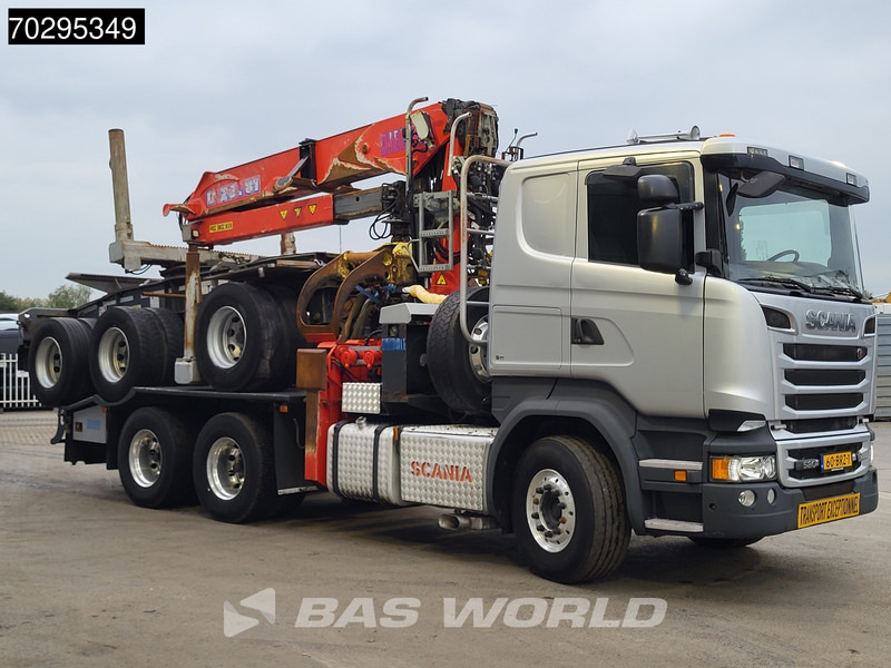Scania R580 R 6X4 NL-Truck Diebolt D28.81 Kran Crane Holztransport + Dolly Retarder Euro 6 - Camion grumier, Camion grue: photos 3 Scania R580 R 6X4 NL-Truck Diebolt D28.81 Kran Crane Holztransport + Dolly Retarder Euro 6 - Camion grumier, Camion grue: photos 3