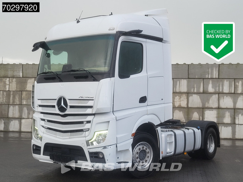 Mercedes-Benz Actros 1845 4X2 StreamSpace 2xTanks Standairco MirrorCam Navi PPC Euro 6 - Tracteur routier: photos 1 Mercedes-Benz Actros 1845 4X2 StreamSpace 2xTanks Standairco MirrorCam Navi PPC Euro 6 - Tracteur routier: photos 1