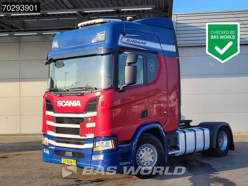 Scania R450 R 4X2 NL-Truck Retarder Standklima ACC Hydraulik Euro 6 - Tracteur routier: photos 1 Scania R450 R 4X2 NL-Truck Retarder Standklima ACC Hydraulik Euro 6 - Tracteur routier: photos 1