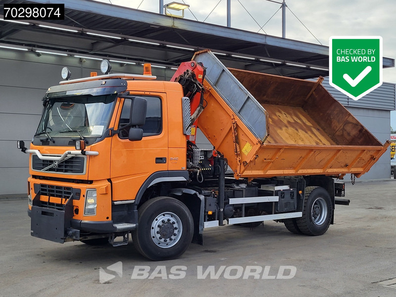 Volvo FM 340 FM 4X4 4x4 Crane Palfinger PK10501 Tipper Big-Axle Full Steel - Camion benne, Camion grue: photos 1 Volvo FM 340 FM 4X4 4x4 Crane Palfinger PK10501 Tipper Big-Axle Full Steel - Camion benne, Camion grue: photos 1