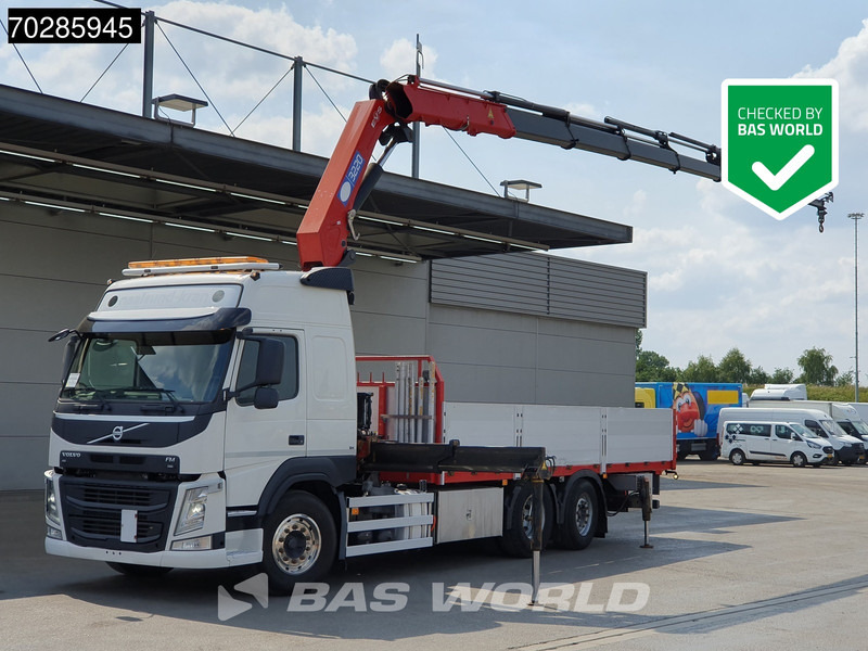 Volvo FM 500 6X2 HMF 3220-K7 Crane Kran Lift-Steering Axle Euro 6 - Camion plateau, Camion grue: photos 1 Volvo FM 500 6X2 HMF 3220-K7 Crane Kran Lift-Steering Axle Euro 6 - Camion plateau, Camion grue: photos 1