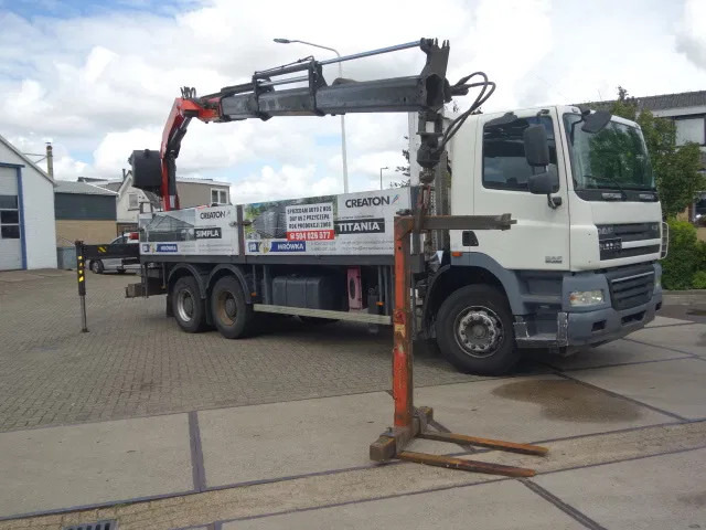 Camion plateau, Camion grue DAF CF 360 6X4 MANUAL GEAR STEELSPRINGS 18,5 TON PALFINKER: photos 20