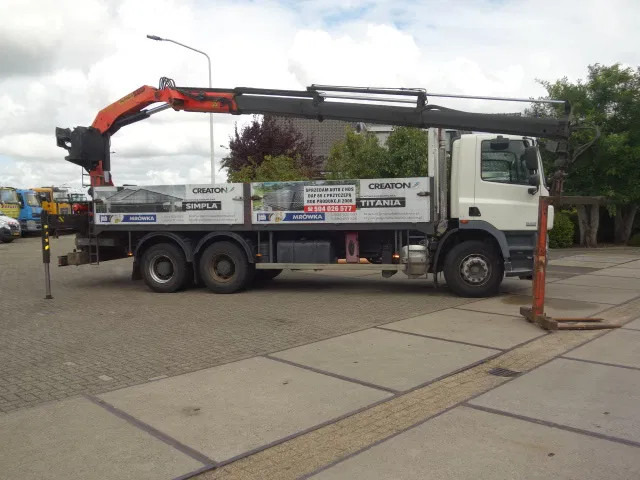 Camion plateau, Camion grue DAF CF 360 6X4 MANUAL GEAR STEELSPRINGS 18,5 TON PALFINKER: photos 19
