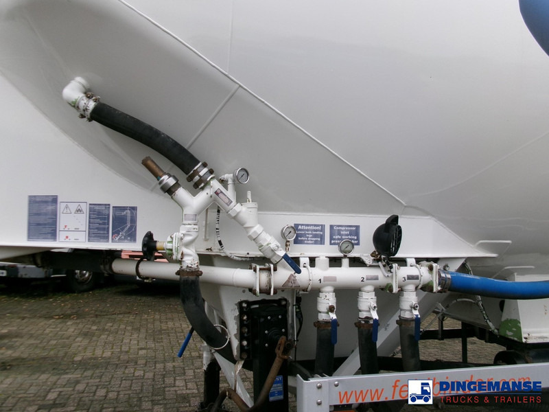 Semi-remorque citerne Feldbinder Powder tank alu 40 m3 / 1 comp + compressor